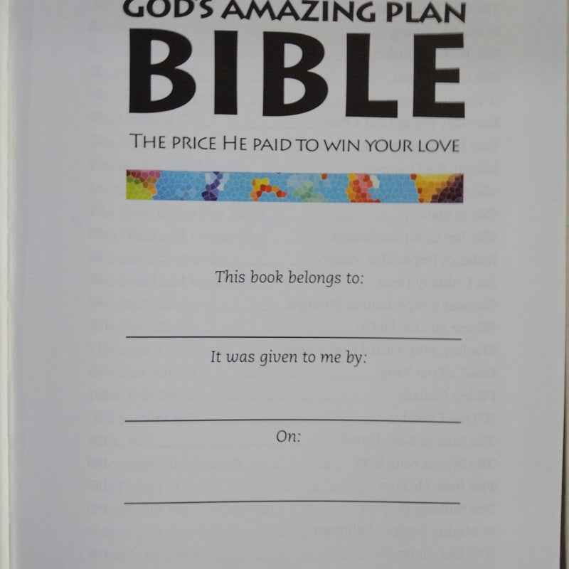God's Amazing plan bible | The bible for children
