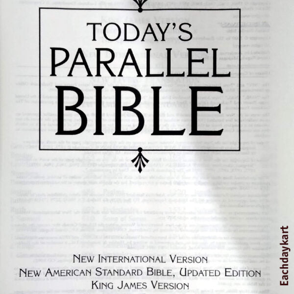 Today’s Parallel Bible KJV, NIV, NASB, NLT (Including 4 Versions) – English – By Zondervan | English Bibles | Eachdaykart