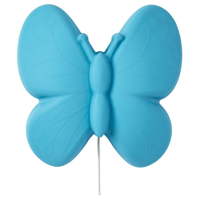 IKEA UPPLYST LED wall lamp, butterfly light blue | IKEA Children's lighting | Eachdaykart