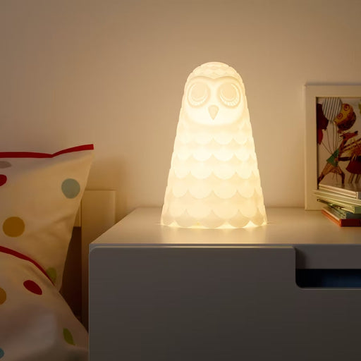 IKEA SOLBO Table lamp, white/owl, 23 cm (9 ") | IKEA Children's lighting | Eachdaykart