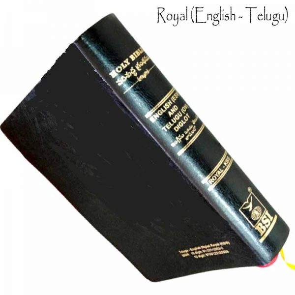 Telugu English Royal Diglot bible Korean Print with Leather By BSI | Telugu Bibles | Telugu Koran Print Bibles