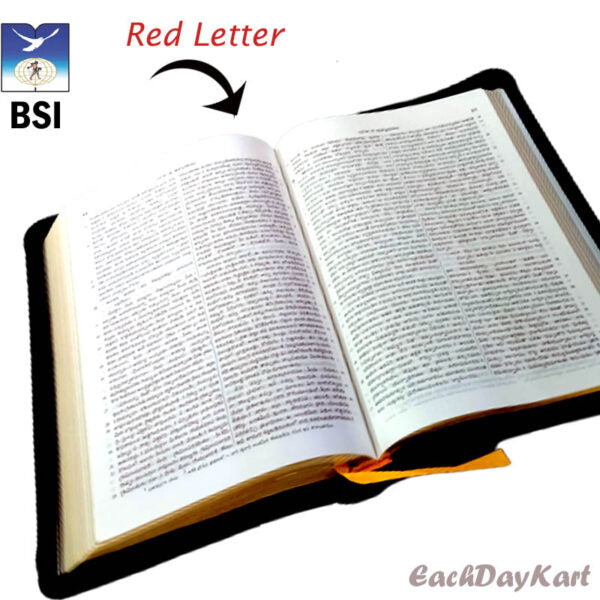 The Holy Bible Telugu (OV- NF)(Red Latter) – Classic Plus PL – Zip RL – Leatherbound by BSI