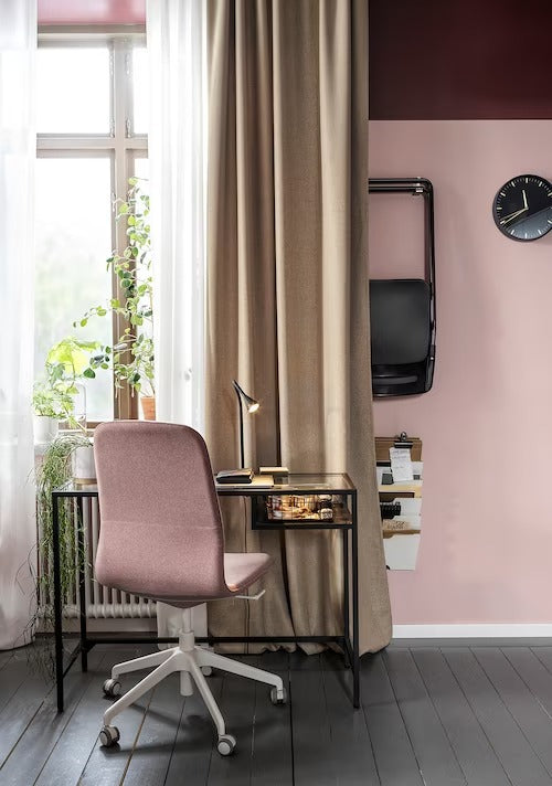 IKEA ANNAKAJSA Room darkening curtains, 1 pair, beige | IKEA Room darkening curtains | IKEA Curtains | Eachdaykart