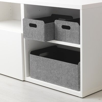 IKEA BESTA Box, grey | IKEA Paper & media boxes | IKEA Storage boxes & baskets | IKEA Small storage & organisers | Eachdaykart