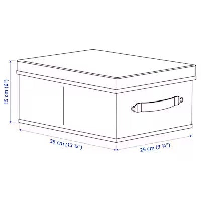 IKEA BLADDRARE Box with lid, grey/patterned | IKEA Clothes boxes | IKEA Storage boxes & baskets | IKEA Small storage & organisers | Eachdaykart