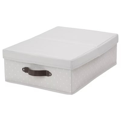 IKEA BLADDRARE Box with lid, grey/patterned | IKEA Clothes boxes | IKEA Storage boxes & baskets | IKEA Small storage & organisers | Eachdaykart