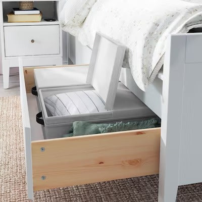IKEA BLADDRARE Box with lid, grey/patterned | IKEA Clothes boxes | IKEA Storage boxes & baskets | IKEA Small storage & organisers | Eachdaykart
