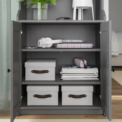 IKEA BLADDRARE Box with lid, grey/patterned | IKEA Clothes boxes | IKEA Storage boxes & baskets | IKEA Small storage & organisers | Eachdaykart
