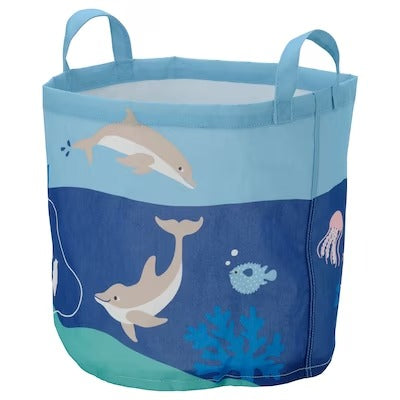 IKEA BLAVINGAD Storage bag, ocean animals pattern/multicolour | IKEA Children's boxes & baskets