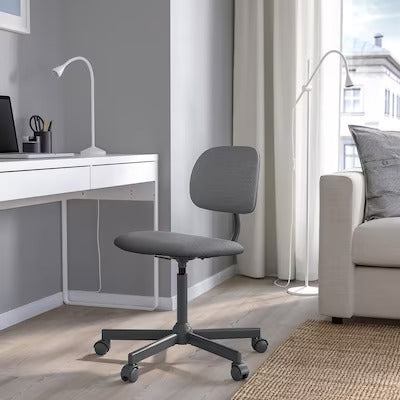 IKEA BLECKBERGET Swivel chair, Idekulla dark grey | IKEA Desk chairs for home | IKEA Desk chairs | Eachdaykart