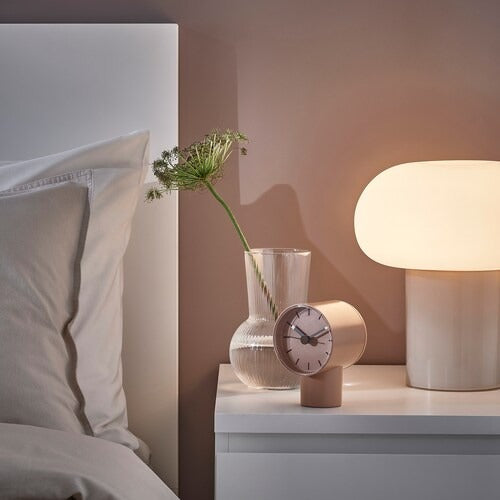 IKEA BONDTOLVAN Alarm clock, analog/pale pink | IKEA Alarm clocks | Eachdaykart