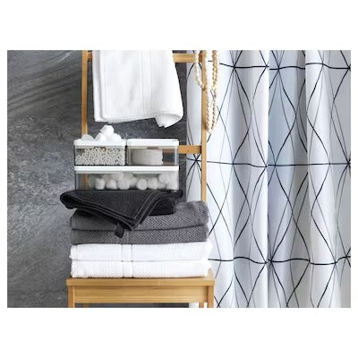 IKEA BROGRUND Box, set of 3, transparent grey/white | IKEA Bathroom boxes & baskets | IKEA Storage boxes & baskets | IKEA Small storage & organisers | Eachdaykart