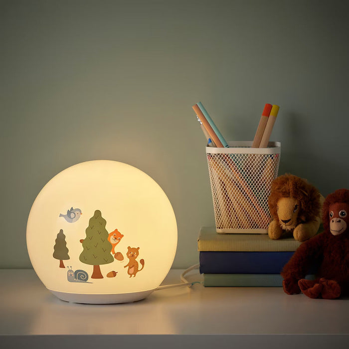 IKEA BRUMMIG LED table lamp, forest patterned | IKEA Children's lighting | Eachdaykart