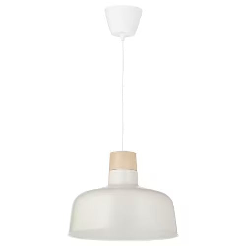 IKEA BUNKEFLO Pendant lamp, white/birch, 36 cm (14 ") | IKEA ceiling lights | Eachdaykart