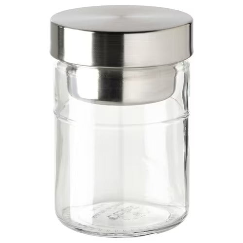 IKEA DAGKLAR Jar with insert, clear glass/stainless steel | Food containers | Storage & organisation | Eachdaykart