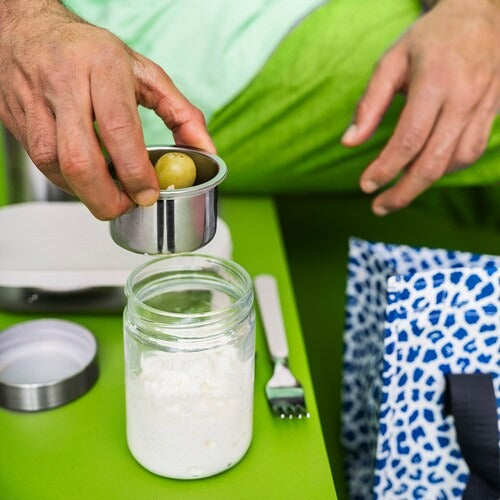 IKEA DAGKLAR Jar with insert, clear glass/stainless steel | Food containers | Storage & organisation | Eachdaykart