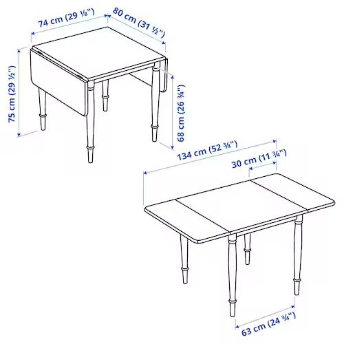 IKEA DANDERYD / DANDERYD Table and 2 chairs, oak veneer white/Vissle grey |  IKEA Dining sets up to 2 chairs | IKEA Dining sets | Eachdaykart