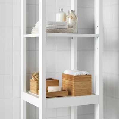 IKEA DRAGAN 4-piece bathroom set, bamboo | IKEA Bathroom boxes & baskets | IKEA Storage boxes & baskets | IKEA Small storage & organisers | Eachdaykart