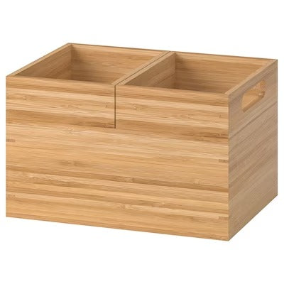 IKEA DRAGAN Box, set of 3, bamboo | IKEA Bathroom boxes & baskets | IKEA Storage boxes & baskets | IKEA Small storage & organisers | Eachdaykart
