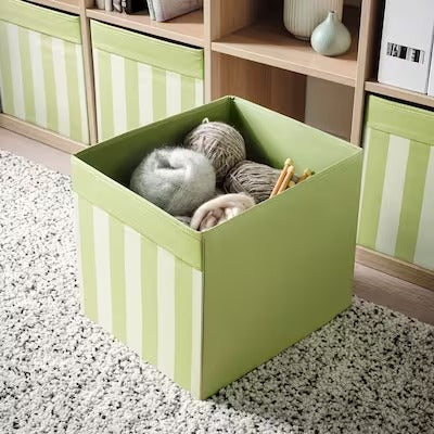 IKEA DRONA Box, patterned green/beige | IKEA Paper & media boxes | IKEA Storage boxes & baskets | IKEA Small storage & organisers | Eachdaykart