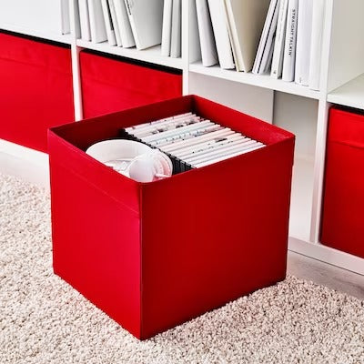 IKEA DRONA Box, red | IKEA Paper & media boxes | IKEA Storage boxes & baskets | IKEA Small storage & organisers | Eachdaykart
