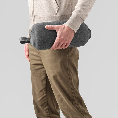 IKEA DVARGTULPAN Travel pillow, dark grey/melange ergonomic | Travel accessories | IKEA Bags | Eachdaykart