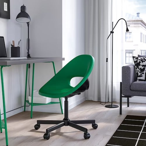 IKEA ELDBERGET / MALSKAR Swivel chair, green/black | IKEA Desk chairs for home | IKEA Desk chairs | Eachdaykart