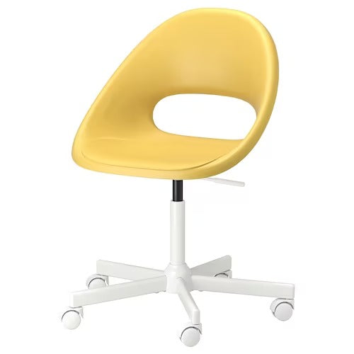 IKEA ELDBERGET / MALSKAR Swivel chair, yellow/white | IKEA Desk chairs for home | IKEA Desk chairs | Eachdaykart