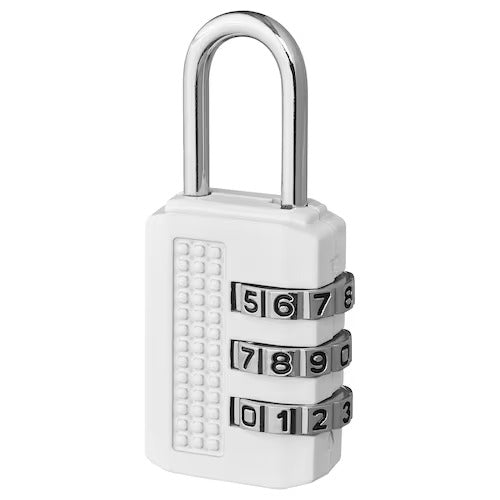 IKEA ELLOVEN Padlock, white | Travel accessories | IKEA Bags | Eachdaykart