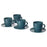 IKEA FARGKLAR Cup with saucer, glossy dark turquoise, pack of 4 | IKEA Mugs & cups | IKEA Coffee & tea | Eachdaykart