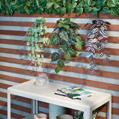IKEA FEJKA Artificial plant with wall holder, in/outdoor/green/lilac | IKEA Artificial plants & flowers | IKEA Plants & flowers | IKEA Decoration | Eachdaykart