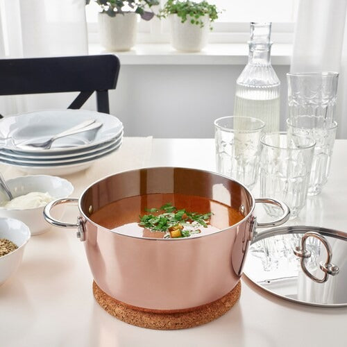 IKEA FINMAT Pot with lid, copper/stainless steel | IKEA Pots & sauce pans | Eachdaykart