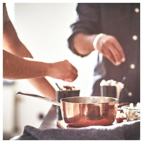 IKEA FINMAT Saucepan with lid, copper/stainless steel | IKEA Pots & sauce pans | Eachdaykart