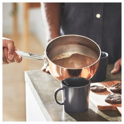 IKEA FINMAT Saucepan with lid, copper/stainless steel | IKEA Pots & sauce pans | Eachdaykart