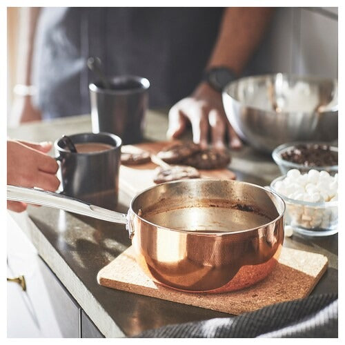 IKEA FINMAT Saucepan with lid, copper/stainless steel | IKEA Pots & sauce pans | Eachdaykart