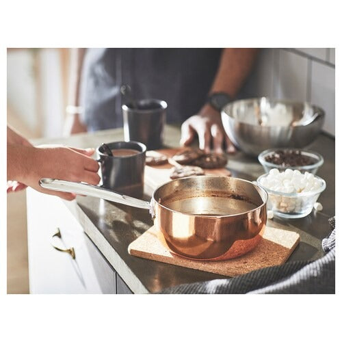 IKEA FINMAT Saucepan with lid, copper/stainless steel | IKEA Pots & sauce pans | Eachdaykart