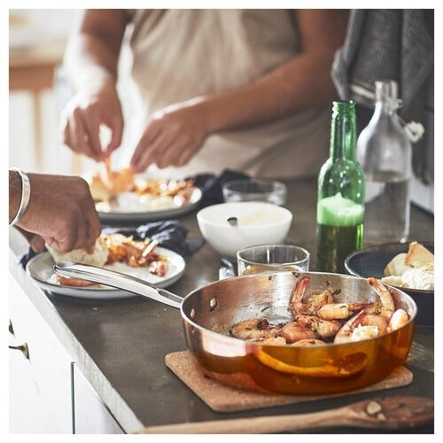 IKEA FINMAT Sauteuse mit Deckel, Kupfer/Edelstahl | IKEA Sauteusen | IKEA Bratpfannen &amp; Woks | Eachdaykart