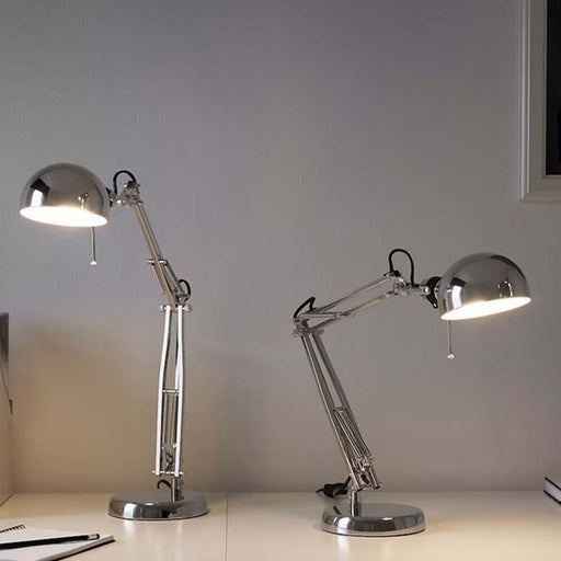 FORSA Work lamp, nickel-plated - IKEA - IKEA Table & Work Lamps