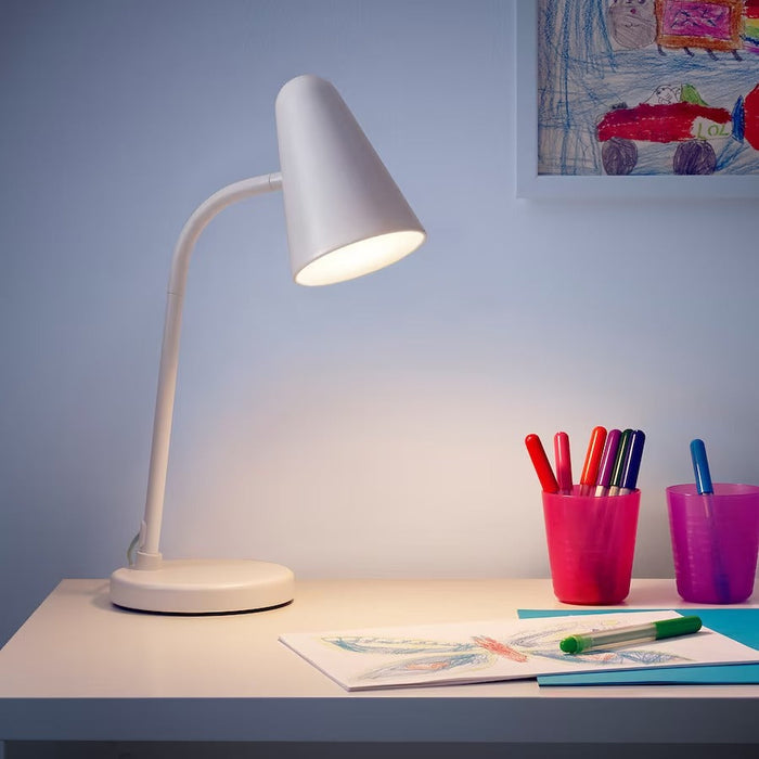 IKEA FUBBLA LED work lamp, white | IKEA Children's lighting | Eachdaykart