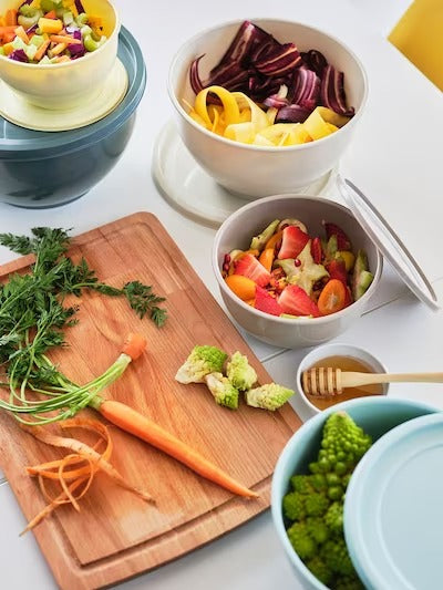 IKEA GARNITYREN Bowl with lid, set of 5, mixed colours | Food containers | Storage & organisation | Eachdaykart