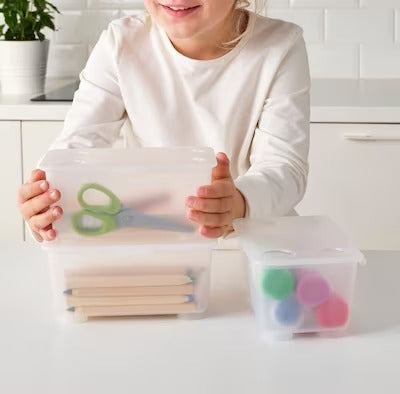 IKEA GLIS Box with lid, pink/turquoise, pack of 3 | IKEA Children's boxes & baskets | IKEA Storage boxes & baskets | IKEA Small storage & organisers | Eachdaykart