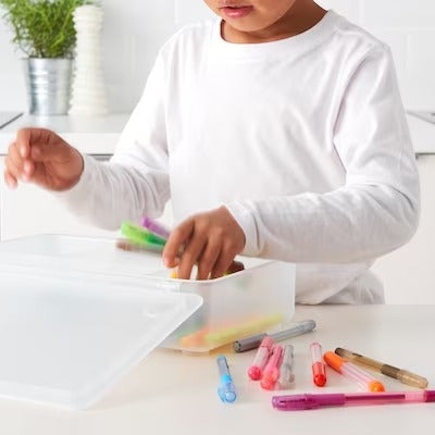 IKEA GLIS Box with lid, transparent | IKEA Children's boxes & baskets | IKEA Storage boxes & baskets | IKEA Small storage & organisers | Eachdaykart