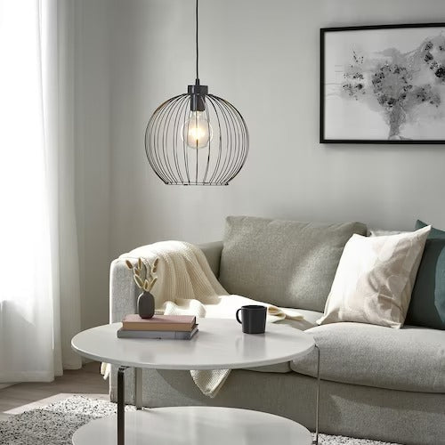 IKEA GRINDFALLET Pendant lamp, black, 30 cm (12 ") | IKEA ceiling lights | Eachdaykart