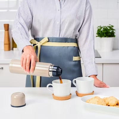 IKEA HALSA Steel vacuum flask, beige | IKEA Vacuum flasks | IKEA Coffee & tea | Eachdaykart