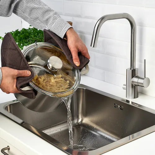 IKEA HEMKOMST Pot with lid, stainless steel/glass | IKEA Pots & sauce pans | Eachdaykart