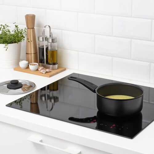 IKEA HEMLAGAD Saucepan with lid, black | IKEA Pots & sauce pans | Eachdaykart