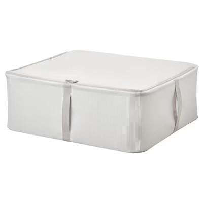 IKEA HEMMAFIXARE Storage case, fabric striped/white/grey | IKEA Clothes boxes | IKEA Storage boxes & baskets | IKEA Small storage & organisers | Eachdaykart