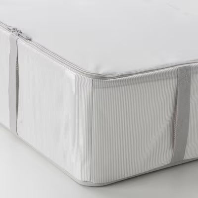IKEA HEMMAFIXARE Storage case, fabric striped/white/grey | IKEA Clothes boxes | IKEA Storage boxes & baskets | IKEA Small storage & organisers | Eachdaykart