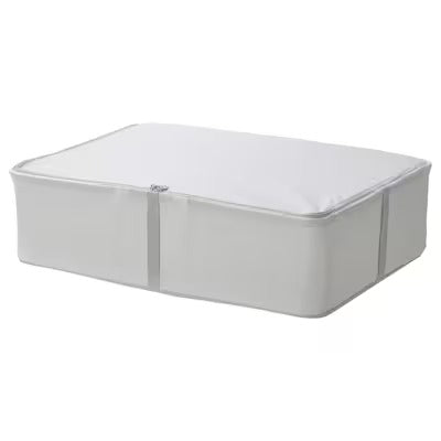 IKEA HEMMAFIXARE Storage case, fabric striped/white/grey | IKEA Clothes boxes | IKEA Storage boxes & baskets | IKEA Small storage & organisers | Eachdaykart