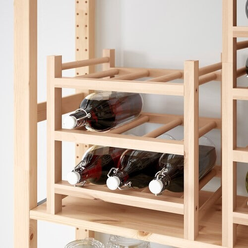IKEA HUTTEN 9-bottle wine rack, solid wood | Wine racks | Storage & organisation | Eachdaykart